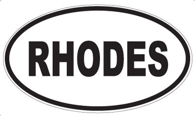 RHODES - Oval Sticker