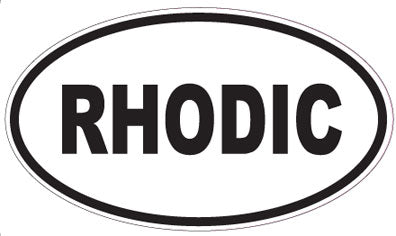 RHODIC - Oval Sticker