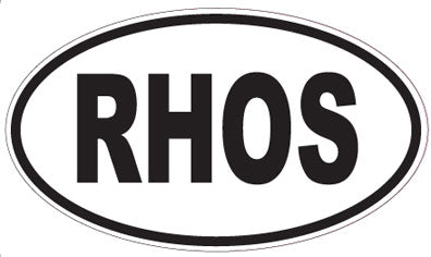 RHOS - Oval Sticker