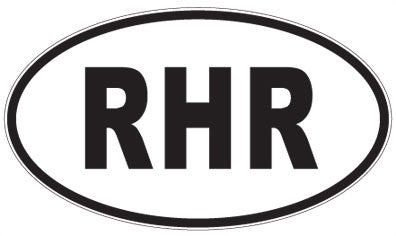 RHR - 3 Letter Initials Oval Sticker