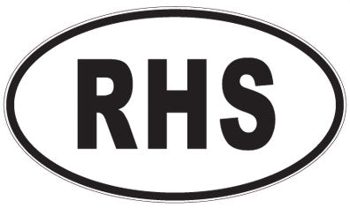 RHS - 3 Letter Initials Oval Sticker