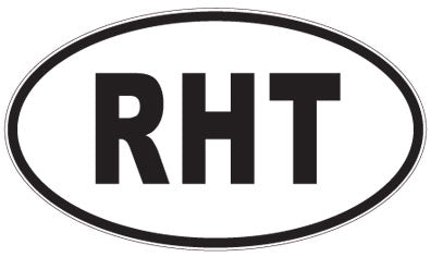 RHT - 3 Letter Initials Oval Sticker