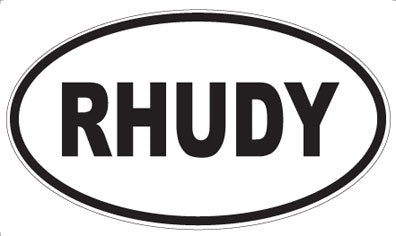 RHUDY - Oval Magnet