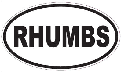 RHUMBS - Oval Sticker