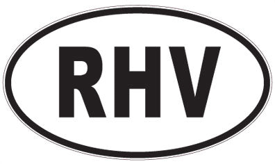 RHV - 3 Letter Initials Oval Sticker