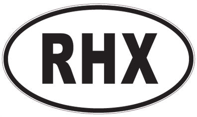 RHX - 3 Letter Initials Oval Sticker