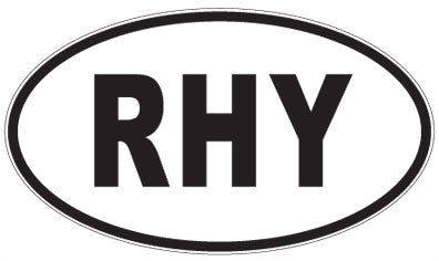 RHY - 3 Letter Initials Oval Sticker