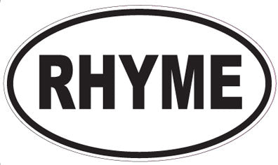 RHYME - Oval Sticker
