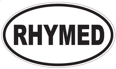 RHYMED - Oval Sticker