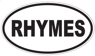 RHYMES - Oval Sticker