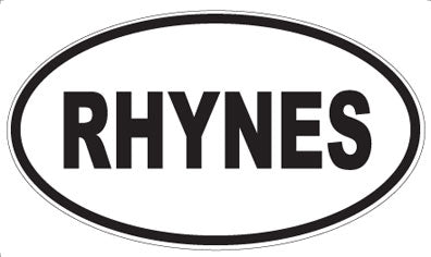 RHYNES - Oval Magnet