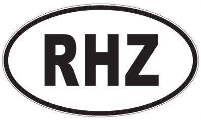 RHZ - 3 Letter Initials Oval Sticker