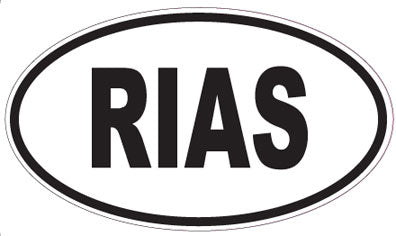 RIAS - Oval Sticker