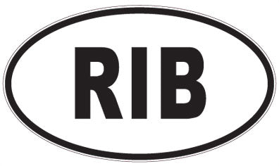 RIB - 3 Letter Initials Oval Sticker