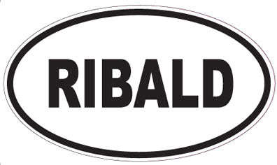 RIBALD - Oval Sticker