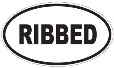 RIBBED - Oval Sticker