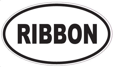 RIBBON - Oval Sticker