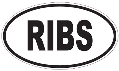RIBS - Oval Sticker