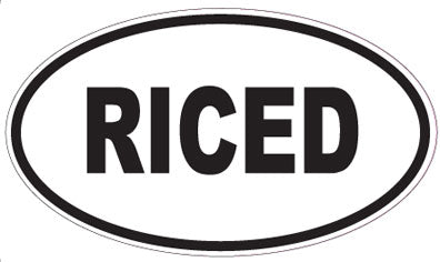 RICED - Oval Sticker