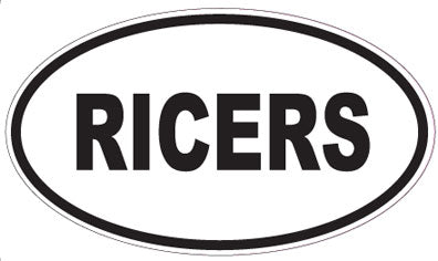 RICERS - Oval Sticker