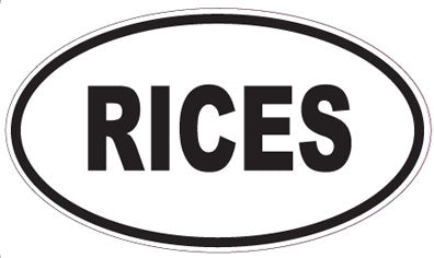 RICES - Oval Sticker