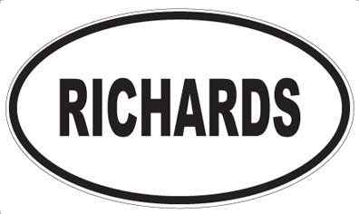 RICHARDS - Oval Magnet