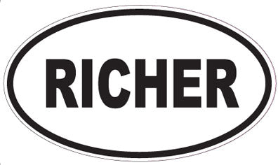 RICHER - Oval Sticker