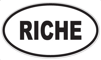 RICHE - Oval Magnet