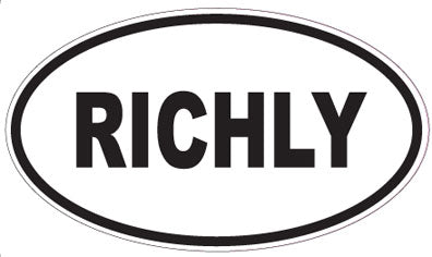 RICHLY - Oval Sticker