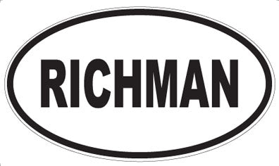 RICHMAN - Oval Magnet