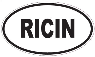 RICIN - Oval Sticker