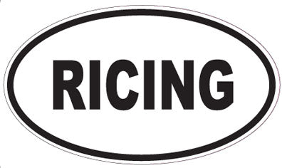 RICING - Oval Sticker