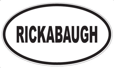 RICKABAUGH - Oval Magnet