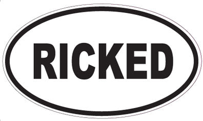 RICKED - Oval Sticker