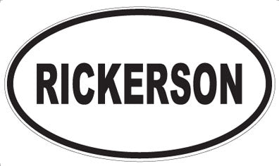 RICKERSON - Oval Magnet