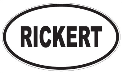 RICKERT - Oval Magnet