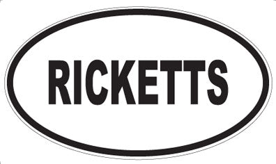 RICKETTS - Oval Magnet