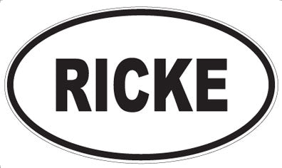 RICKE - Oval Magnet