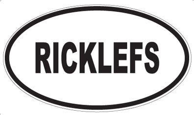 RICKLEFS - Oval Magnet