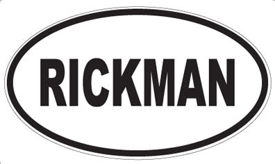 RICKMAN - Oval Magnet