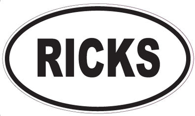 RICKS - Oval Sticker