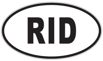 RID - 3 Letter Initials Oval Sticker