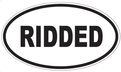 RIDDED - Oval Sticker