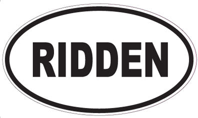 RIDDEN - Oval Sticker