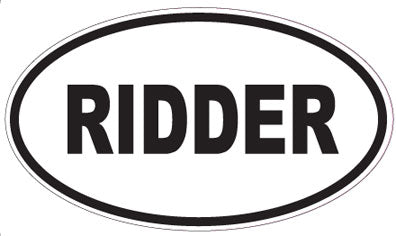 RIDDER - Oval Sticker