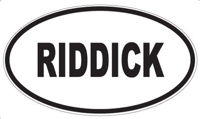 RIDDICK - Oval Magnet
