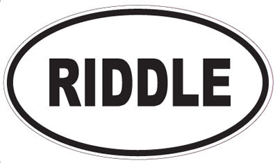 RIDDLE - Oval Sticker