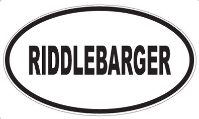 RIDDLEBARGER - Oval Magnet