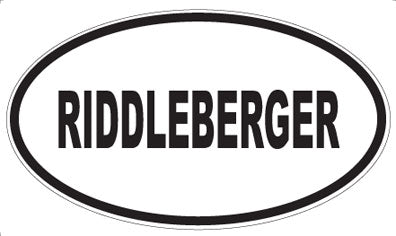 RIDDLEBERGER - Oval Magnet