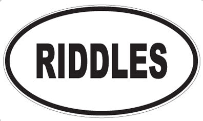 RIDDLES - Oval Magnet